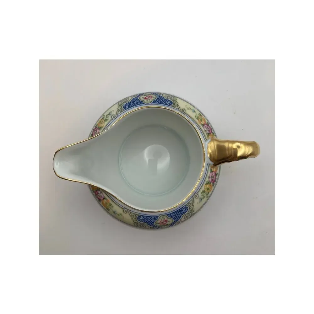 VTG Bohemia Ceramic Works Cecil Pattern Porcelain Creamer Pitcher Czechoslovakia